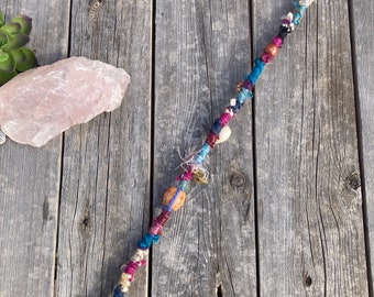 16 inch Hippie Boho Scrappy Wrap Hairwrap, clip in or braid in