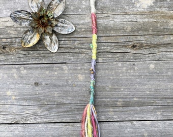 12 inch Boho Hairwrap, clip in or braid in, pastels