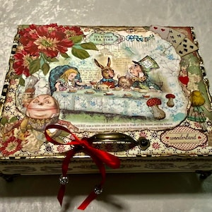Alice in Wonderland Keepsake Box: Upcycled Tea Party Decor