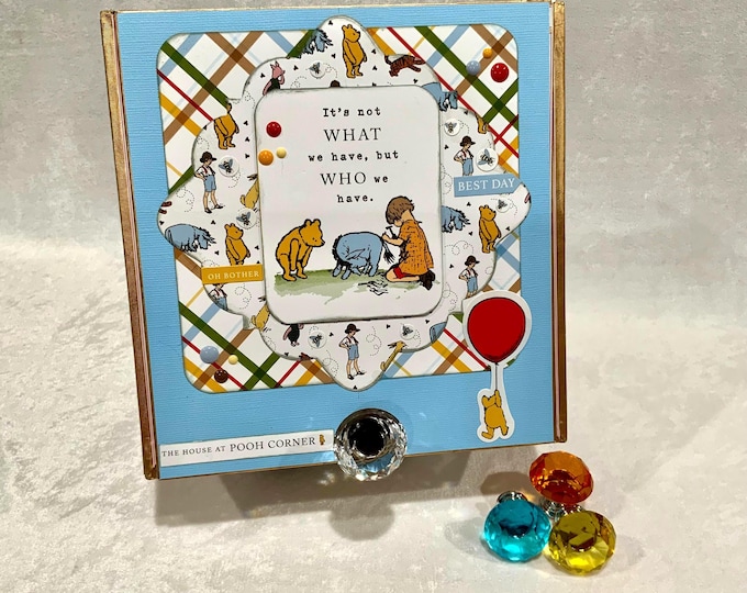 Winnie the Pooh Decorated Cigar Box – Friendship & Adventure Keepsake Box - Free Shipping