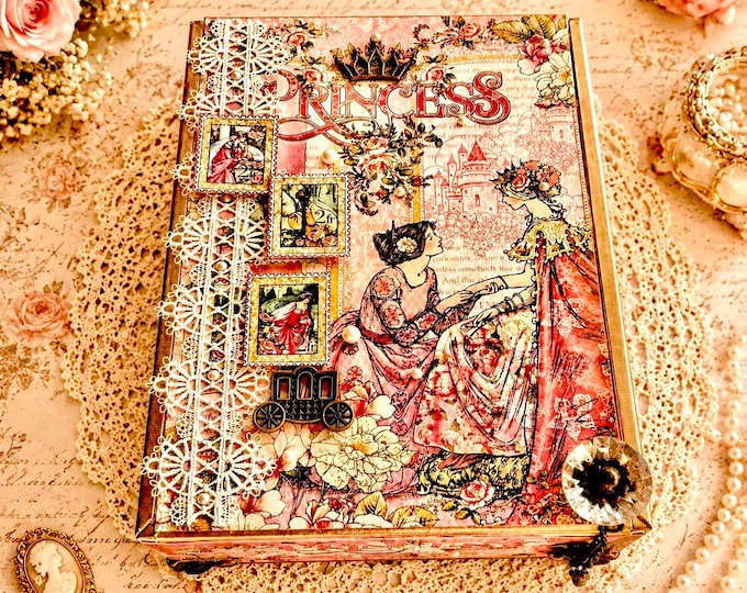 Princess Keepsake Box – Decorated Cigar Box, Heirloom Gift - Free Shipping in US