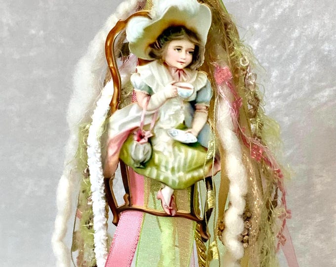Tea Party Purse Tassel: Dressup Girl Charm, Ribbon Tassel