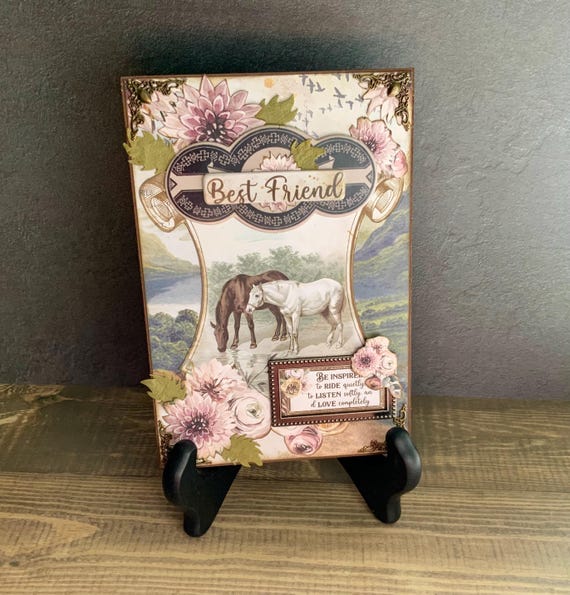 3D Vintage Greeting Card – Handmade Art Card with Flowers & Theme of Your Choice – Custom Keepsake to Match Any Box in My Shop