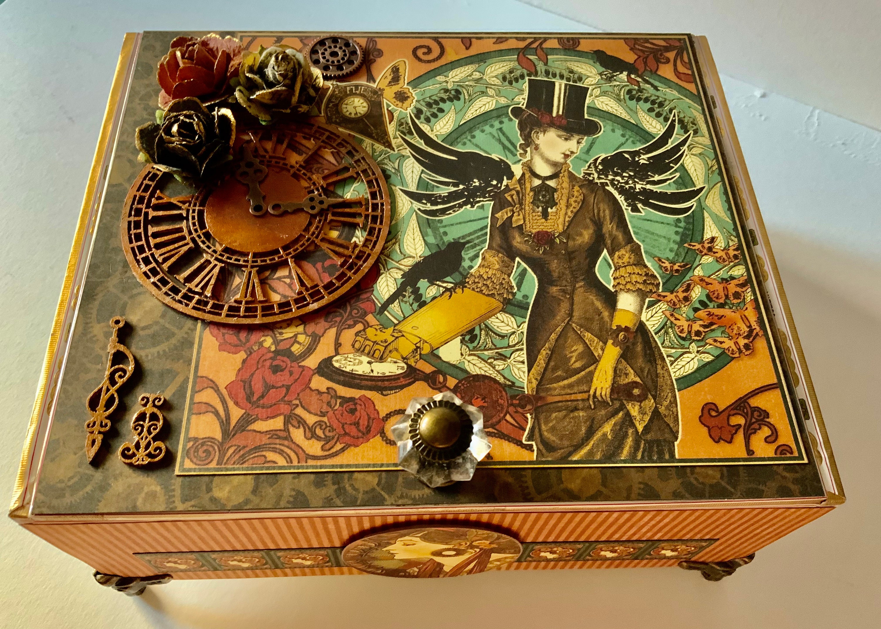 Steampunk Debutante Decorated Wooden Cigar Boxgift for - Etsy