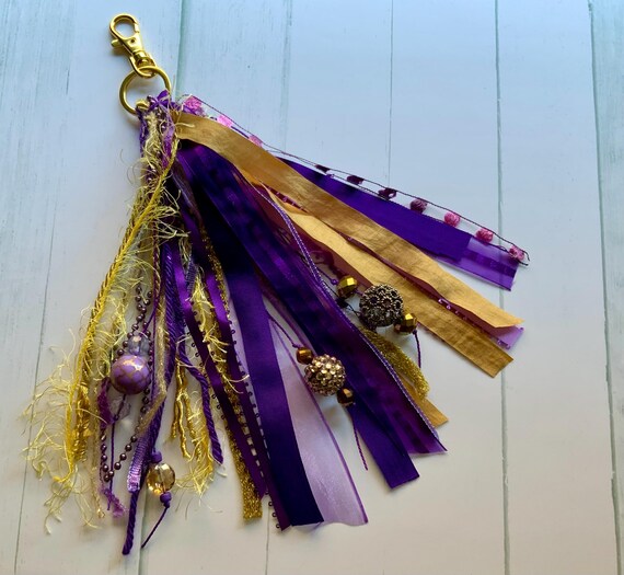 Bag Charm, Journal Tassel, Purse Charm, Journal Dangle, Fiber Art Tassel, Handmade Purse Charm, Mixed Fiber Tassel, Mothers Day Gift