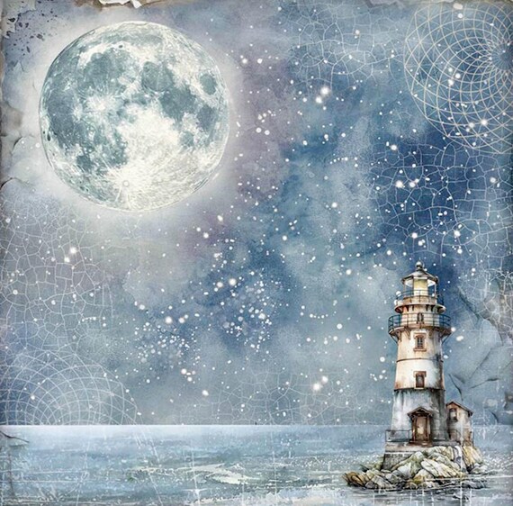 Silent Sea Decorated Cigar Box, Mixed Media Altered Box, Repurposed Wooden Cigar Box, Upcycled Cigar Box, Aesthetically Altered Cigar Box,