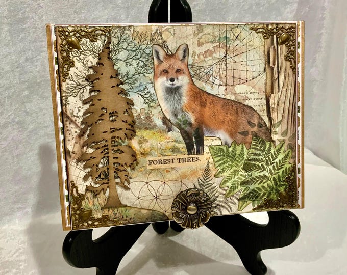 Forest Fox Decorated Cigar Box – Woodland Keepsake Box — Upcycled Romeo y Julieta