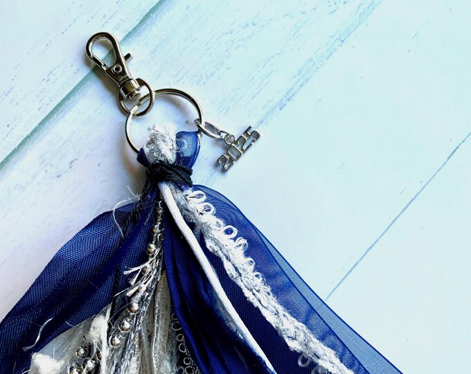 Custom Graduation Tassel, Graduation Gift, 2025 Tassel  with School Colors, Easter Basket for Teen, Easter Basket for Graduate, Junk Journal