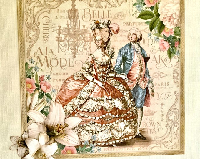 Gilded Lily Keepsake Box, Vintage Floral Jewelry Box, Romantic Marie Antoinette Gift - Free Shipping