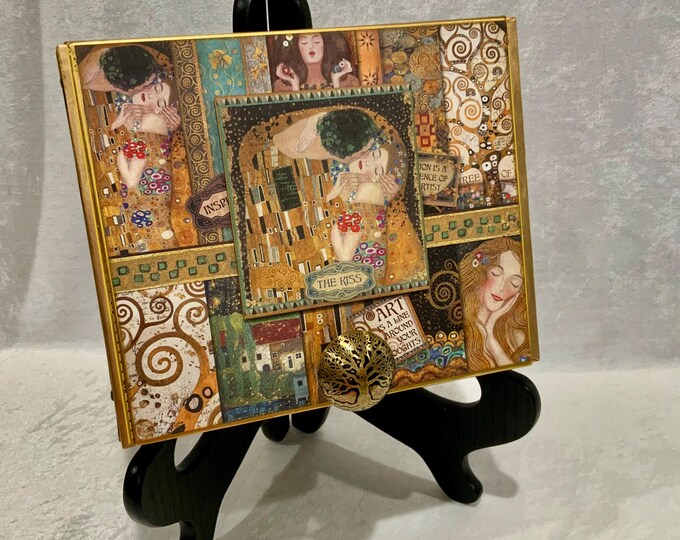 Custom Gustav Klimt Keepsake Box – Art Nouveau Cigar Box, Handmade Storage Box, Free Shipping in US