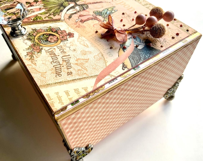 Upcycled Fairy Keepsake Box: Handmade Springtime Decor