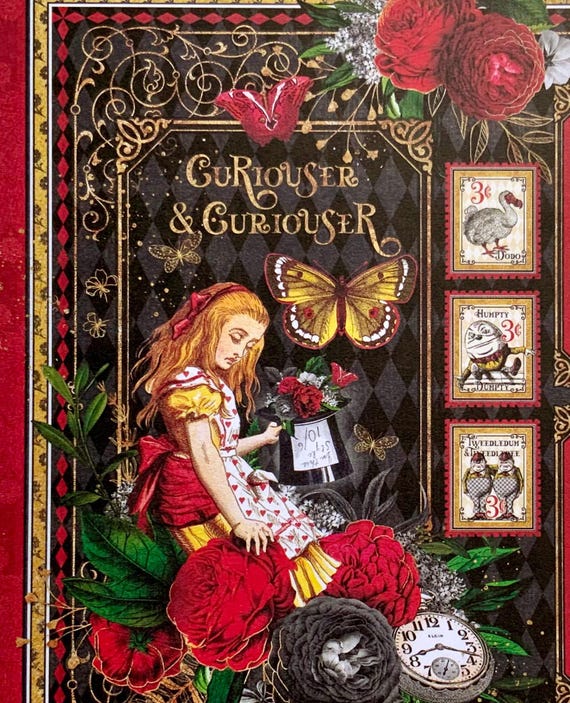 Alice Custom Decorated Cigar Box, Alice Jewelry Box, Mixed Media Art Box, Repurposed Cigar Box, Altered Cigar Box, Handmade Storage Box