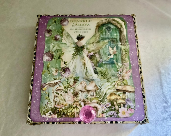 Fairy Boutique Decorated Cigar Box – Graphic 45 Fairy Collection — Fairie Keepsake - Free Shipping in US
