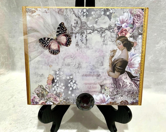 Fairy Whispers Keepsake Box with Butterfly and Crystal Knob