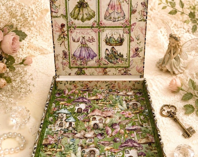Fairy Boutique Decorated Cigar Box – Graphic 45 Fairy Collection — Fairie Keepsake - Free Shipping in US