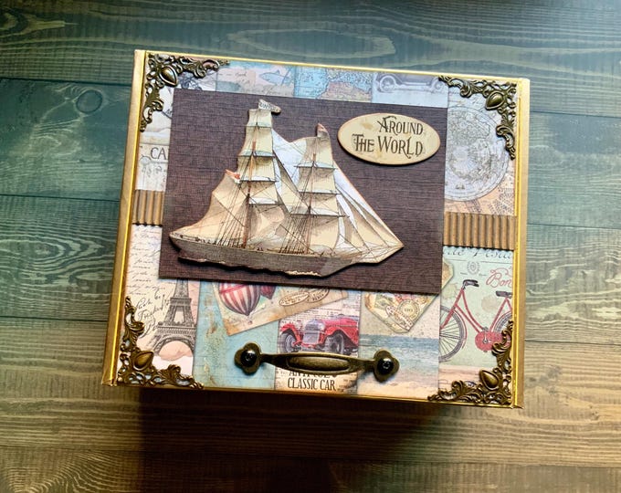 Around the World Travel Box - Stamperia Explorer Keepsake
