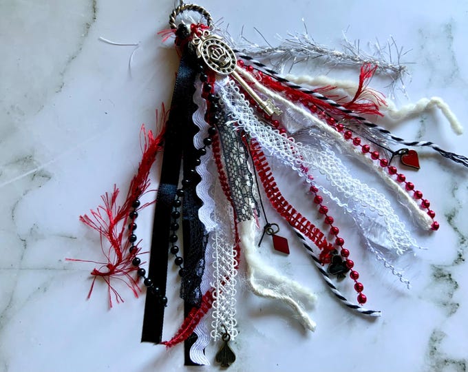 Alices Backpack Tassel, Purse Charm Tassel, Junk Journal Tassel, Necklace Tassel, Decorative Tassel, Fiber Art Tassel, Tassel Keychain
