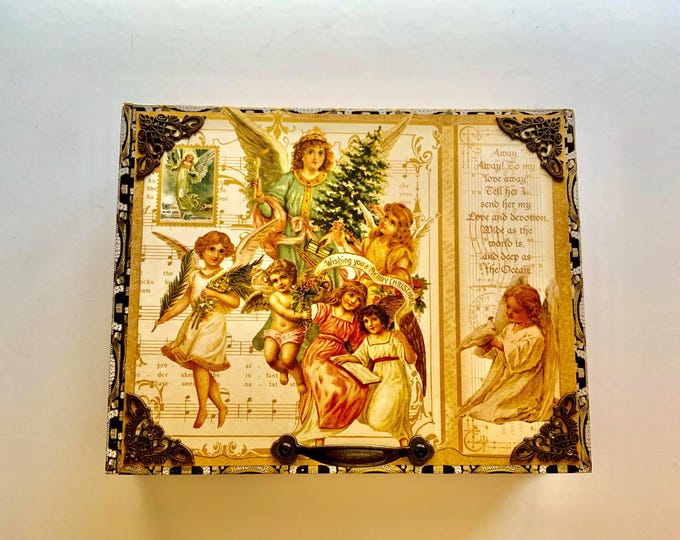 Vintage Christmas Angel Keepsake Box – Graphic 45 Holiday Decor - Ships Free in US