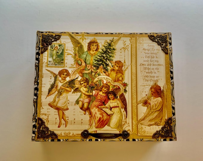 Vintage Christmas Angel Keepsake Box – Graphic 45 Holiday Decor
