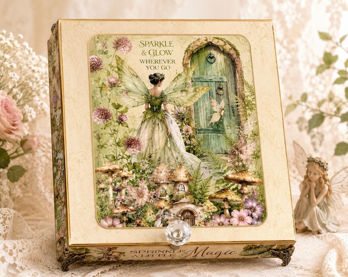Fairy Boutique Decorated Cigar Box – Graphic 45 Fairy Collection — Fairie Keepsake - Free Shipping in US