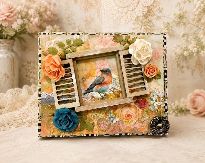 Blue Fern Bird Waltz Keepsake Box with Memory Window – Limited Edition  - Ships Free in US