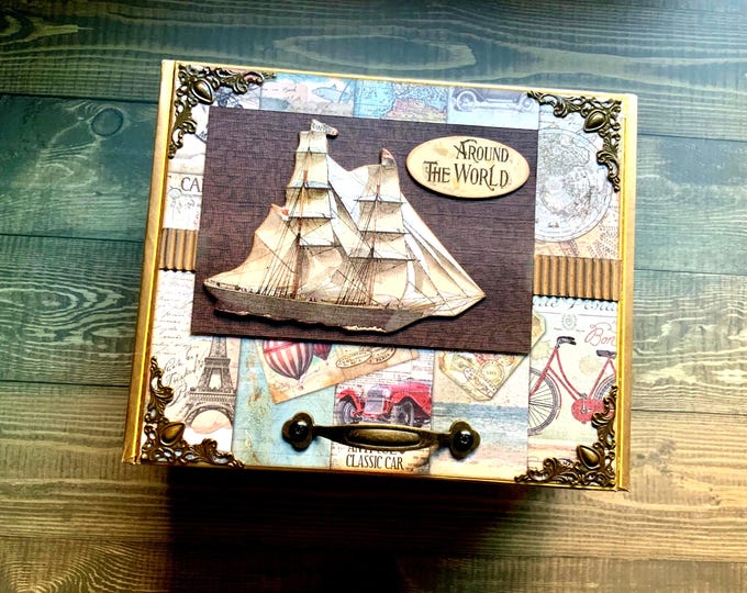Around the World Travel Box - Stamperia Explorer Keepsake