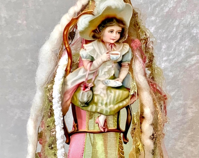 Tea Party Purse Tassel: Dressup Girl Charm, Ribbon Tassel - Free Shipping