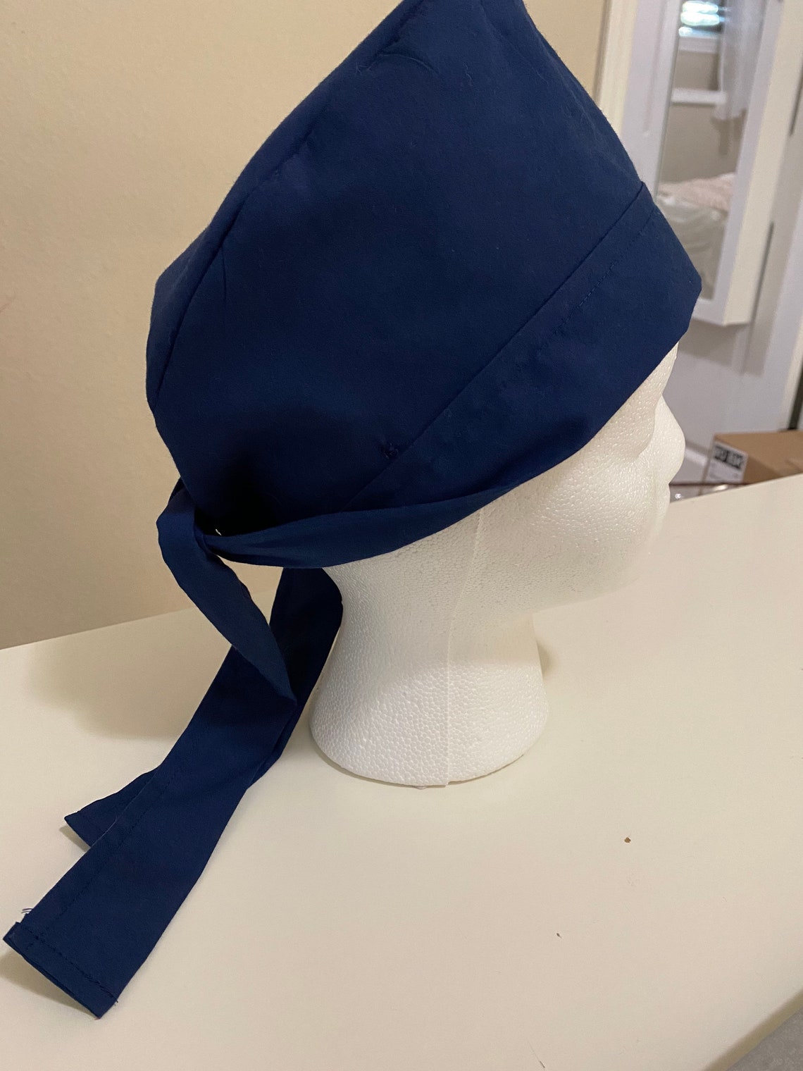 Reversible Scrub Cap Scrub Hat with buttons Solid Navy & Etsy