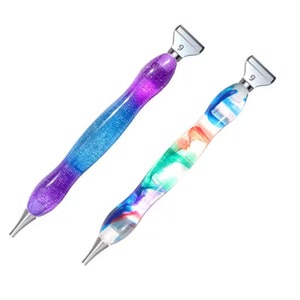 Multifunctional Double Heads Diamond Painting Drill Pen Tools with Two Different Pen Tips for DIY Mosaic Painting Non-slip Design
