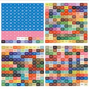 Tiny Square Multicolor DMC Diamond Painting Labels, Color DMC Stickers for Flip Top Diamond Containers, Organization& Storage