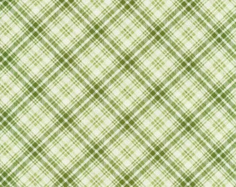 Bouquet of Roses Vintage Green Plaid by Robert Kaufman, 100% Cotton Fabric by the Yard, Quilt Fabric, Apparel Fabric, Home Decor, Crafts