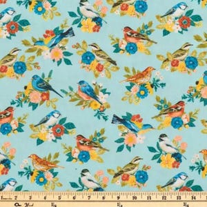 Songbirds 100 Cotton Fabric By The Yard Quilting Apparel Home songbirds-100-cotton-fabric-by-the-yard-quilting-apparel-home