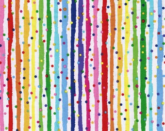 Floating Rainbow Dots 100/% cotton fabric sold by the yard