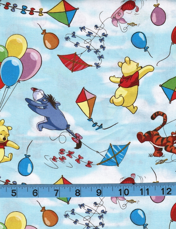 winnie the pooh fabric, pooh fabric, piglet fabric, eeyore fabric, cotton  fabric,knit fabric,fabric by the yard