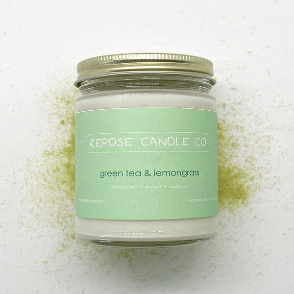 Green Tea & Lemongrass Soy Candle