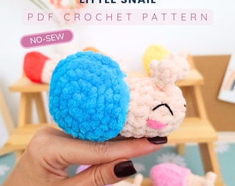 No Sew Snail Crochet Pattern, Amigurumi - PDF PATTERN | Fast 30 minutes , market bestseller, easy beginners