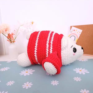 Chubby Polar Bear Amigurumi Pattern PDF – Big 45 Cm Crochet Plush, Cozy ...