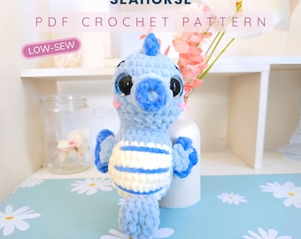Seahorse Amigurumi Pattern PDF – Cute Sea Animal Crochet Pattern, Fun Ocean Project for Intermediate Crocheters