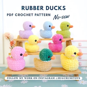 No Sew Rubber Duck Crochet Pattern, No Sew Amigurumi, Crochet Plushie Pattern - PDF PATTERN | Fast 30 minutes , markets best seller