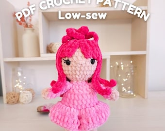 PDF Crochet pattern - Low sew doll - Hugurumitoys