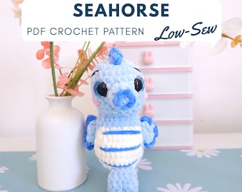 Seahorse Amigurumi Pattern PDF – Cute Sea Animal Crochet Pattern, Fun Ocean Project for Intermediate Crocheters