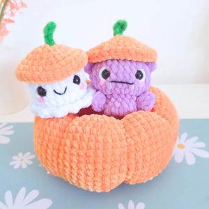 Mystery Pumpkin Crochet Pattern | Halloween Amigurumi Ghost & Bat Surprise | PDF Digital Download | Amigurumi Pumpkin Halloween Decor imagen 5
