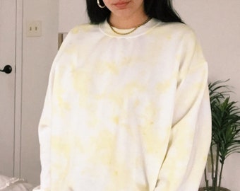 pastel yellow crew neck