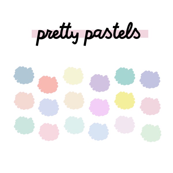 pretty pastels // pastel color palette for Procreate 5x iPad // instant download