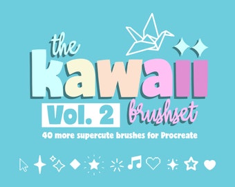 Procréer des pinceaux | Procréer des timbres, Kawaii Brushset Volume 2, Procréer mignon, Procréer des pinceaux Anime, Procréer un paquet de pinceaux Kawaii