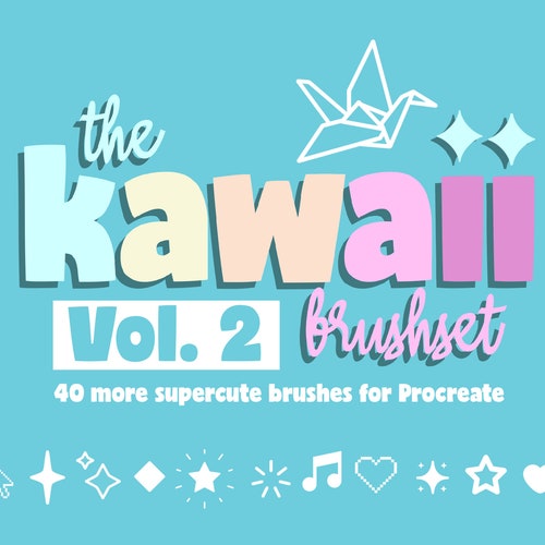 Procreate Brushes Procreate Stamps Kawaii Brushset Cute Etsy