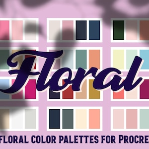 Procreate Color Palette | Floral Colorset, Procreate Colors, Floral Color Palette, Procreate Color Swatches, Spring Color Palette