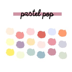 pastel pop // pastel color palette for Procreate 5x iPad // instant download