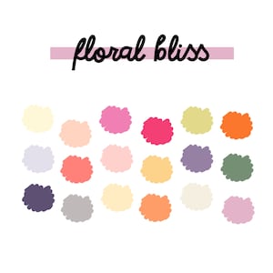 floral bliss // spring color palette for Procreate 5x iPad // instant download