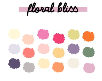 floral bliss // spring color palette for Procreate 5x iPad // instant download
